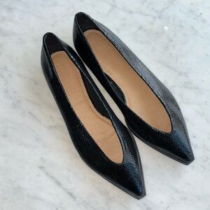 NEW ASOS Design Lifetime Pointed Black Ballet Flat